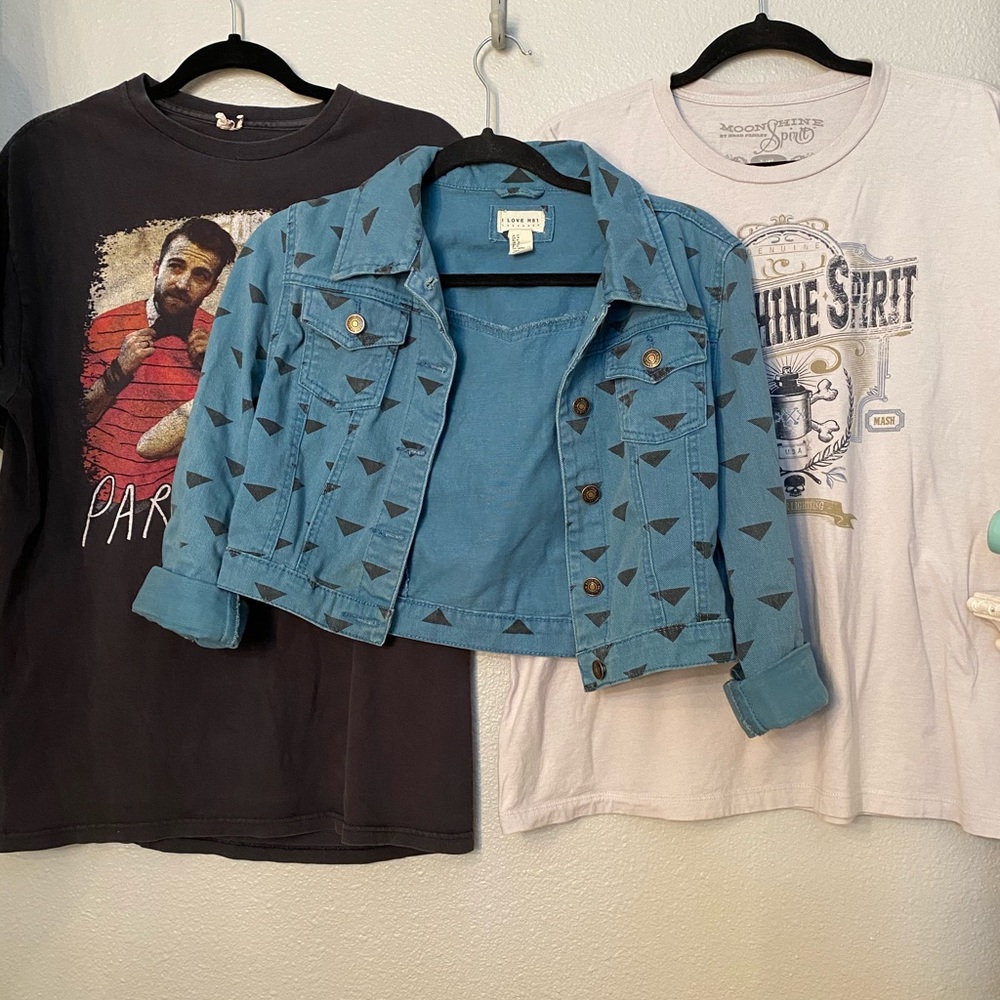 Vintage retro jacket and tee set